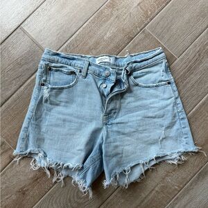 Abercrombie & Fitch Distressed Light Blue Jean Shorts